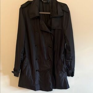 Norma Kamali Classic Black Trench Coat